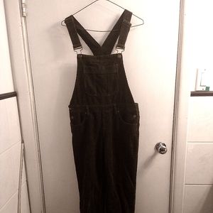 Olive Corduroy Overalls